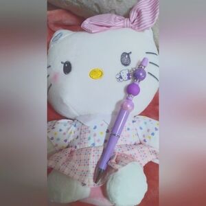 Purple Hello Kitty Buble bead pen